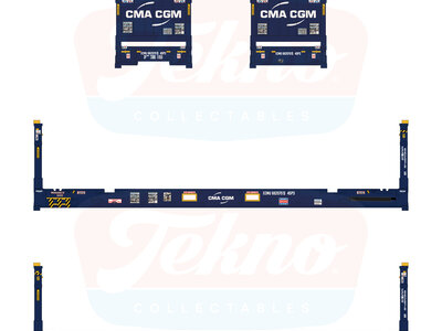 Tekno Tekno 40ft flatrack container TB CMA-CGM