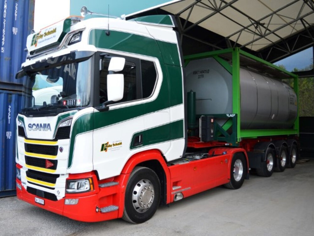 Tekno Tekno Scania Next Gen R-serie Highline met 20ft. container ROBY SCHMIDT