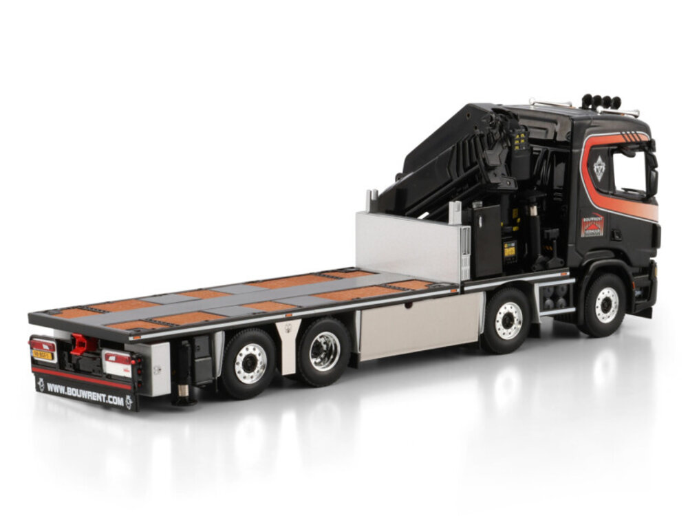 WSI WSI Scania R Normal  8x2 flatbed truck with palfinger PK 78002 SH + jib BOUWRENT