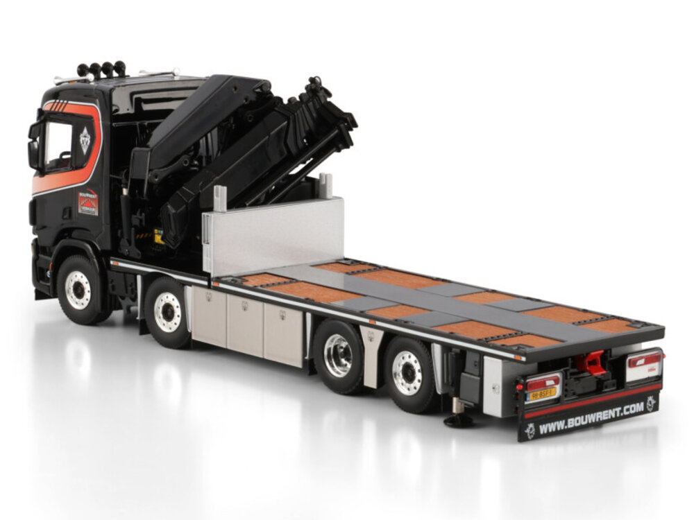 WSI WSI Scania R Normal  8x2 flatbed truck with palfinger PK 78002 SH + jib BOUWRENT