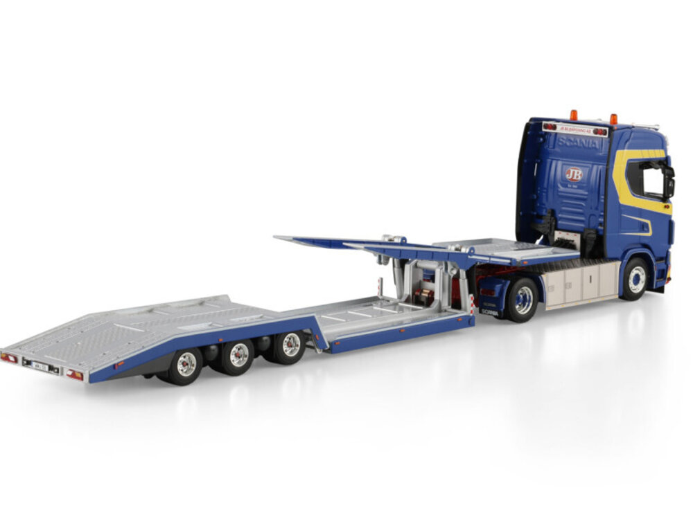 WSI WSI Scania S Highline 4x2 with 3-axle Truck transporter JB BILBÄRNING