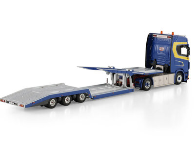 WSI WSI Scania S Highline 4x2 with 3-axle Truck transporter JB BILBÄRNING