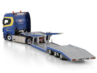 WSI WSI Scania S Highline 4x2 with 3-axle Truck transporter JB BILBÄRNING