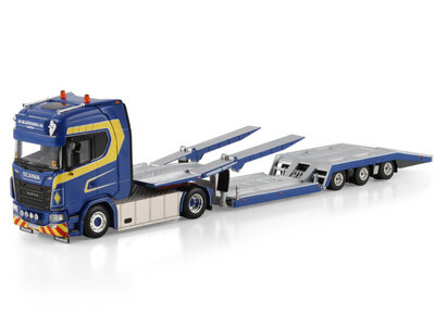 WSI WSI Scania S Highline 4x2 met 3-assige Truck transporter JB BILBÄRNING WSI WSI Scania S Highline 4x2 met 3-assige Truck transporter JB BILBÄRNING