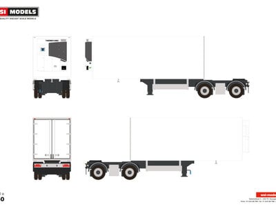 WSI WSI 2-assige LZV Dolly WHITE LINE