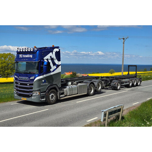 WSI WSI Scania R Highline 6x2 riged truck with hooklift system with 4-axle hooklift container trailer + 15m3 container TC-TRADING WSI WSI Scania R Highline 6x2 riged truck with hooklift system with 4-axle hooklift container trailer + 15m3 container TC-TRADING