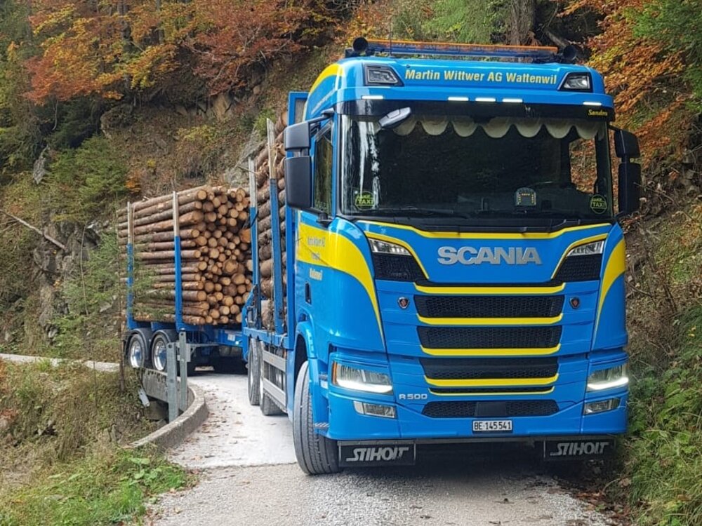 Tekno Tekno Scania R500 rigid truck wood combi MARTIN WITTWER