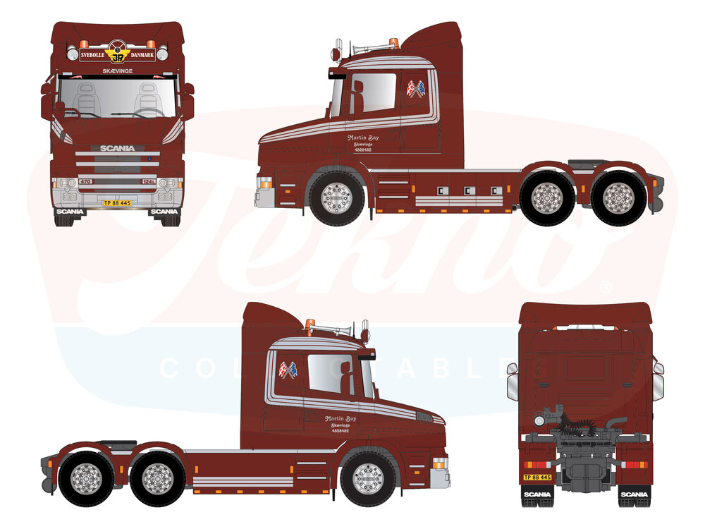 Tekno Tekno Scania 4-serie Torpedo low roof 6x4 MARTIN BAY