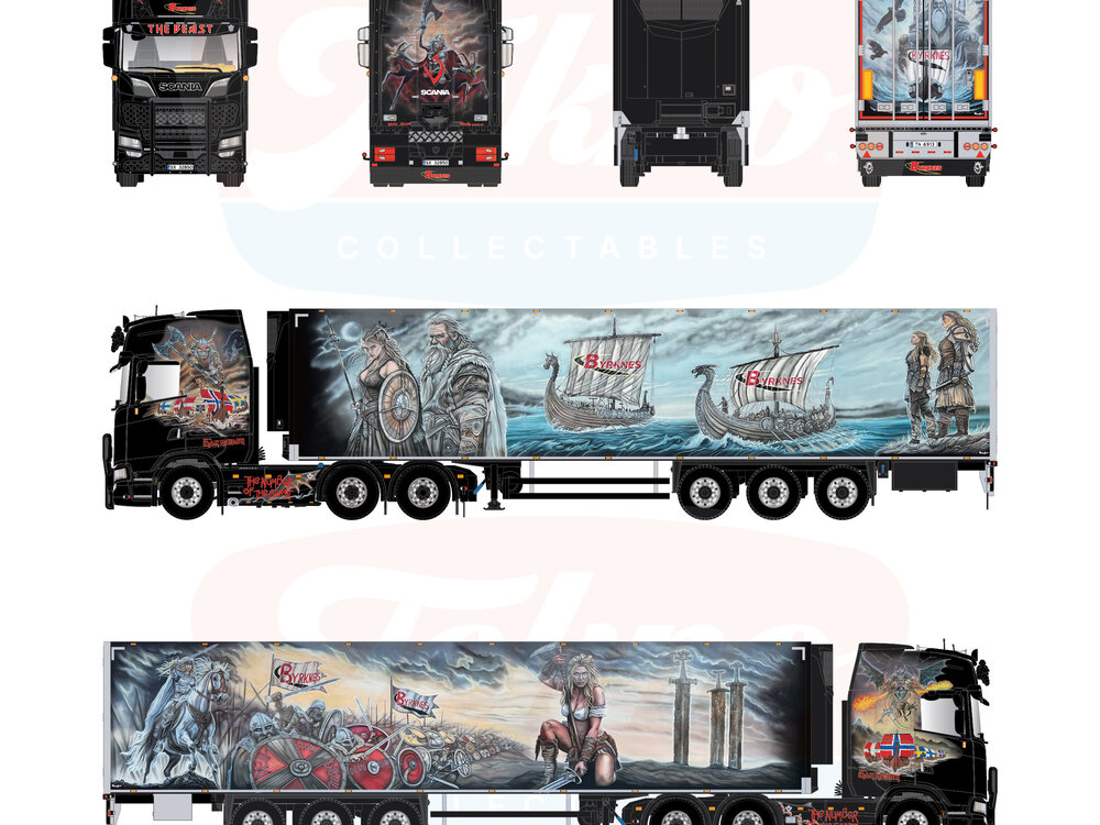 Tekno Tekno Scania NGS Highline 6x2 with 3-axle reefer trailer BYRKNES