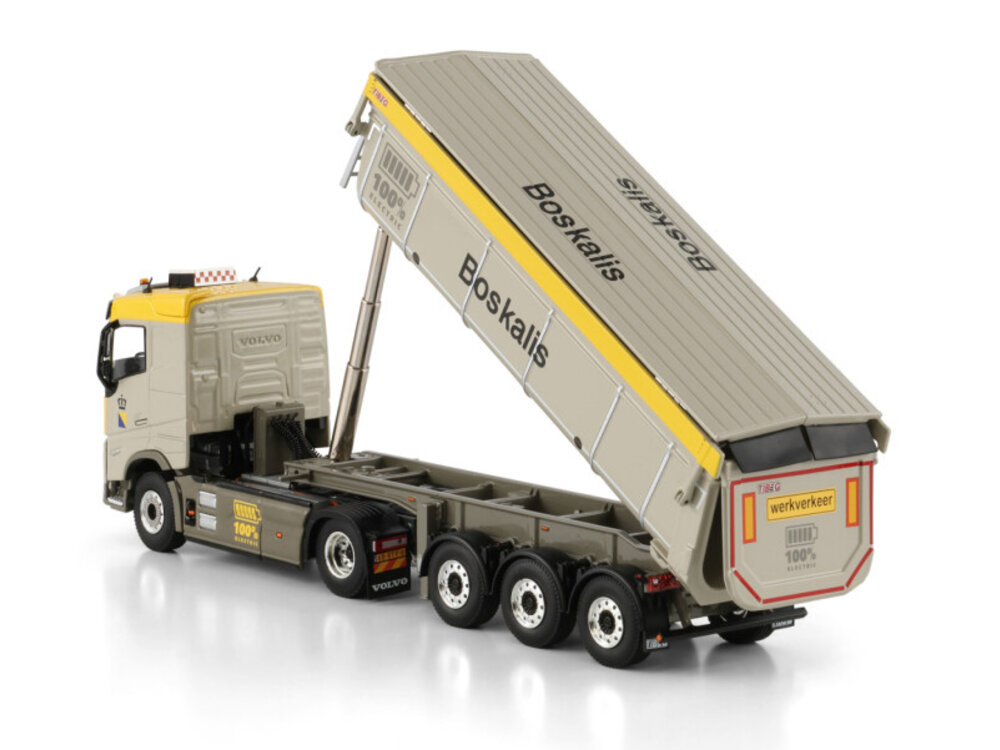 WSI WSI Volvo FH5 sleeper cab electric 4x2 with 3-axle non steering tipper trailer BOSKALIS