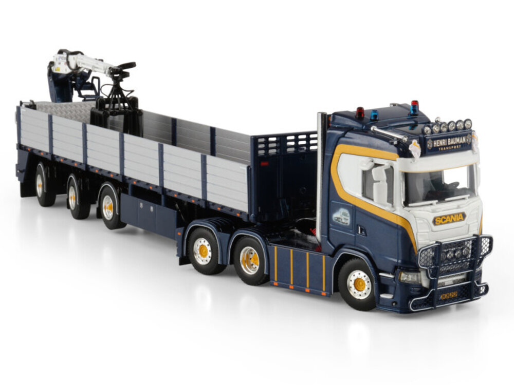 WSI WSI Scania S Normal 6x2 met 3-as stenen oplegger HENRI BAUMANN