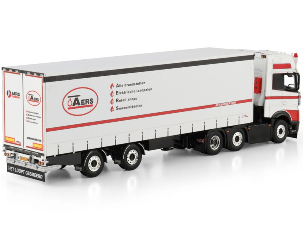 WSI WSI Mercedes- Benz Actros MP5 Giga Space 6x2 Twin Steer with 2-axle Box Trailer AERS TRANSPORT