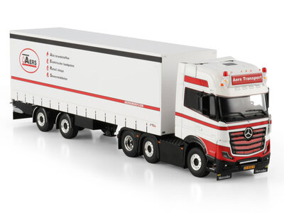 WSI WSI Mercedes- Benz Actros MP5 Giga Space 6x2 Twin Steer with 2-axle Box Trailer AERS TRANSPORT
