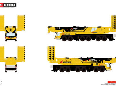 WSI WSI Liebherr LTM 1400-6.1 mobile crane KUIPHUIS KRAANVERHUUR BV / Scale 1:87 WSI WSI Liebherr LTM 1400-6.1 mobile crane KUIPHUIS KRAANVERHUUR BV / Scale 1:87