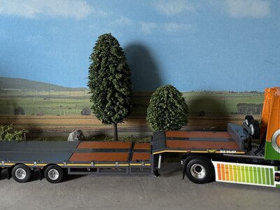 WSI WSI Volvo FH5 Globetrotter electric 4x2 with 3-axle semi lowloader VAN DER VLIST