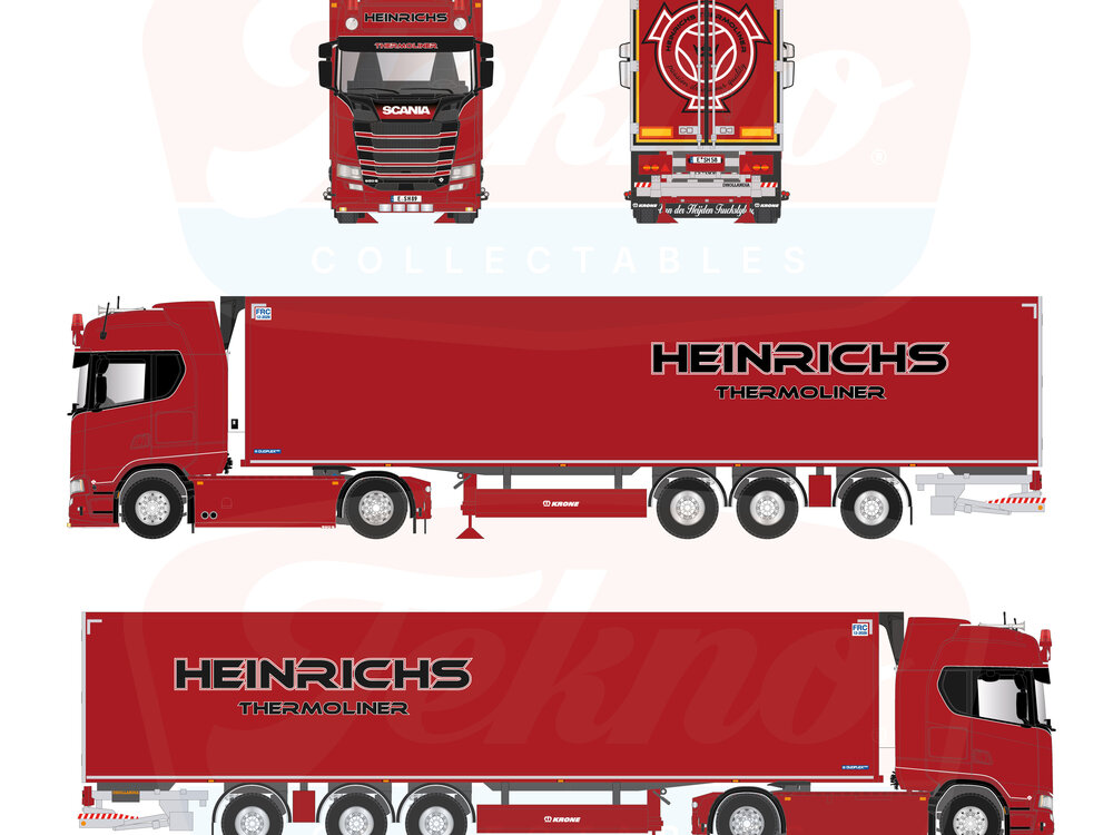 Tekno Tekno Scania NGS Highline 4x2 met 3-assige koeloplegger HEINRICHS
