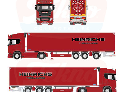 Tekno Tekno Scania NGS Highline 4x2 met 3-assige koeloplegger HEINRICHS