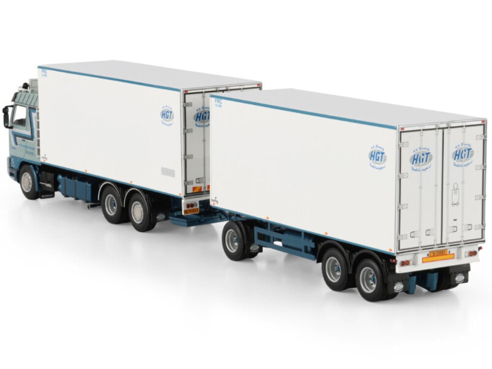 WSI WSI Scania 143M streamline motorwagen met 3-as aanhanger HGT