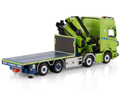 WSI WSI Scania R Highline riged flatbed truck 8x2 with fassi 1100 + jib NORDIC CRANE KYNNINGSRUD