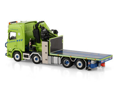 WSI WSI Scania R Highline riged flatbed truck 8x2 with fassi 1100 + jib NORDIC CRANE KYNNINGSRUD