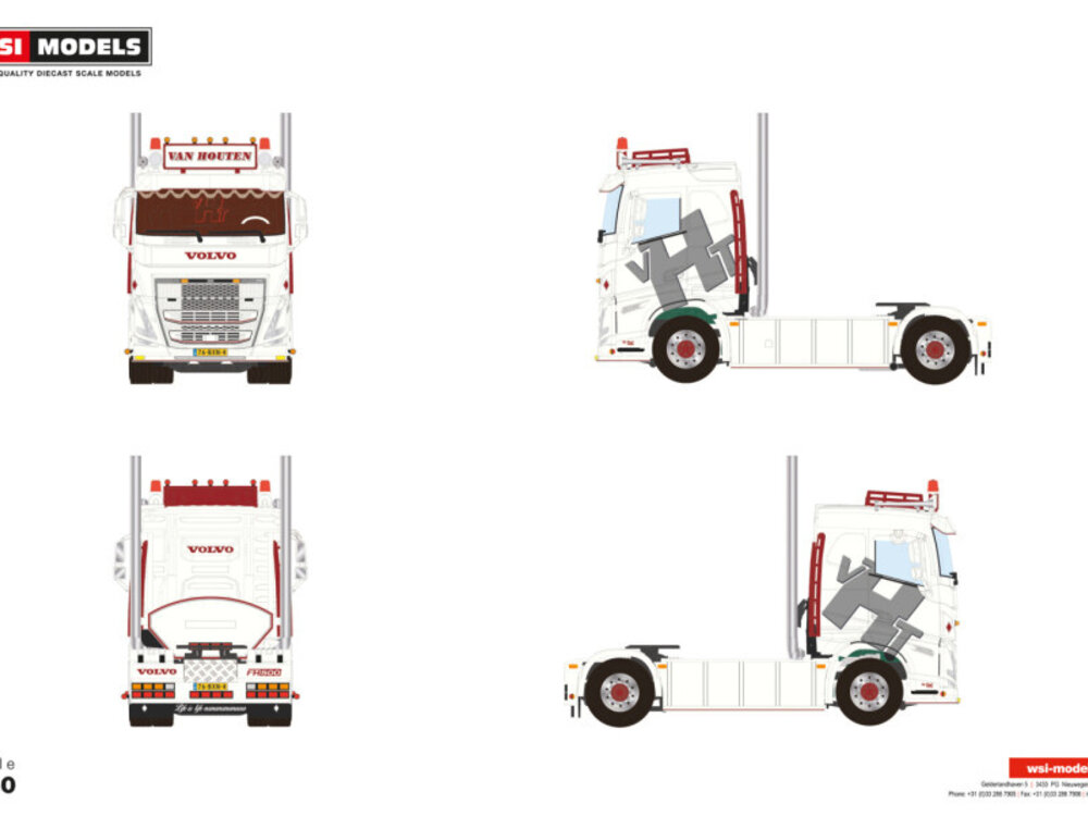 WSI WSI Volvo FH5 Sleeper Cab 4x2 VAN HOUTEN