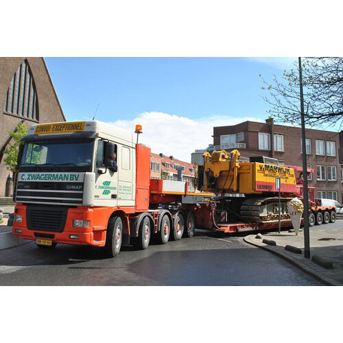 WSI WSI DAF XF 95 Space Cab 10x4  with 5-axle lowloader C. ZWAGERMAN