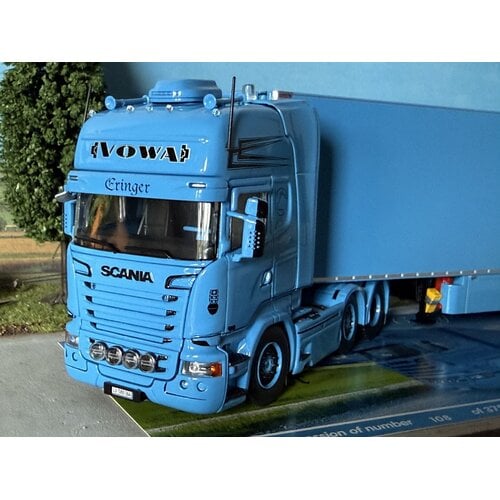Tekno Tekno Scania R-serie Streamline Topline   with 3-axle reefer trailer VOWA ERINGER