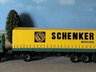 Tekno Tekno Ford Transcontinental 4x2 with classic curtainside trailer SCHENKER