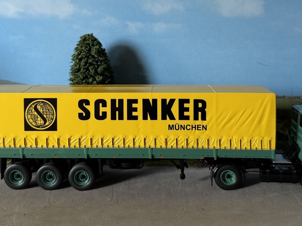 Tekno Tekno Ford Transcontinental 4x2 with classic curtainside trailer SCHENKER