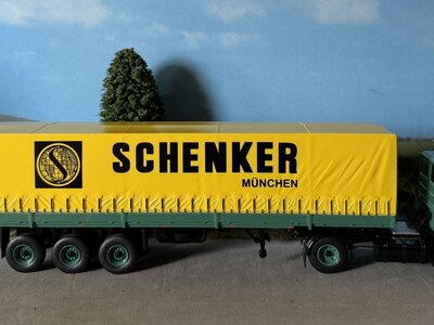 Tekno Tekno Ford Transcontinental 4x2 with classic curtainside trailer SCHENKER