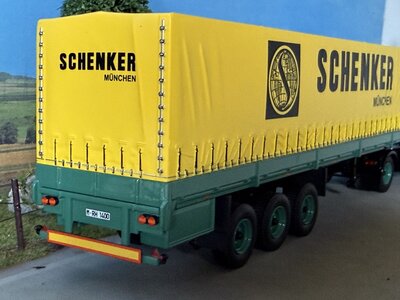 Tekno Tekno Ford Transcontinental 4x2 with classic curtainside trailer SCHENKER