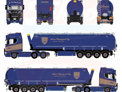 Tekno Tekno Scania Next Gen S-serie with 4-axle silo trailer ANNE TRANSPORT