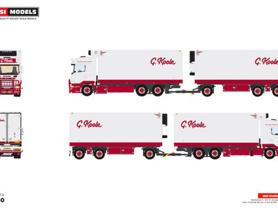 WSI WSI Scania R5 highline koelwagen met drawbar trailer G. KOOLE