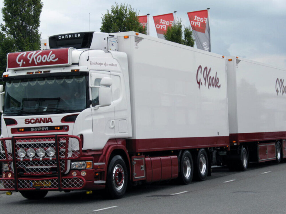 WSI WSI Scania R5 highline reefer truck with drawbar trailer G. KOOLE