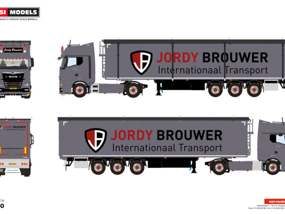 WSI WSI MAN TGX GX 4x2 + 3-axle volume trailer JORDY BROUWER TRANSPORT