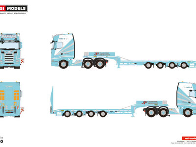 WSI WSI Scania S Highline 6x2 with 4-axle Semi low loader + ramps CEPELLUDO