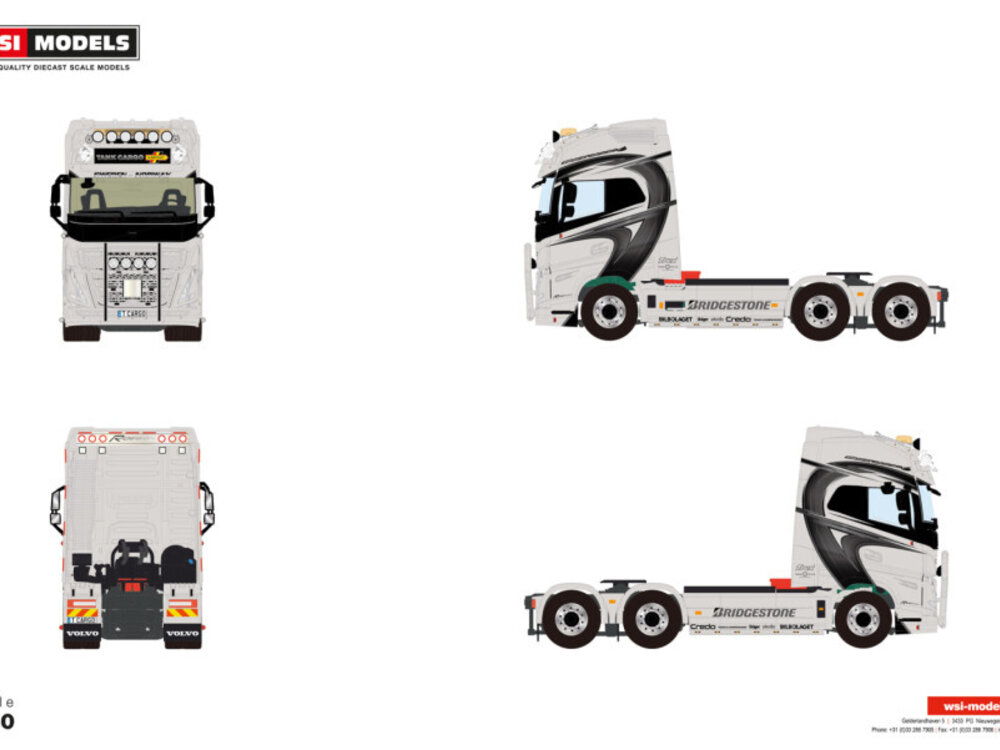 WSI WSI Volvo FH5 Globetrotter XL 6x2 TANK CARGO