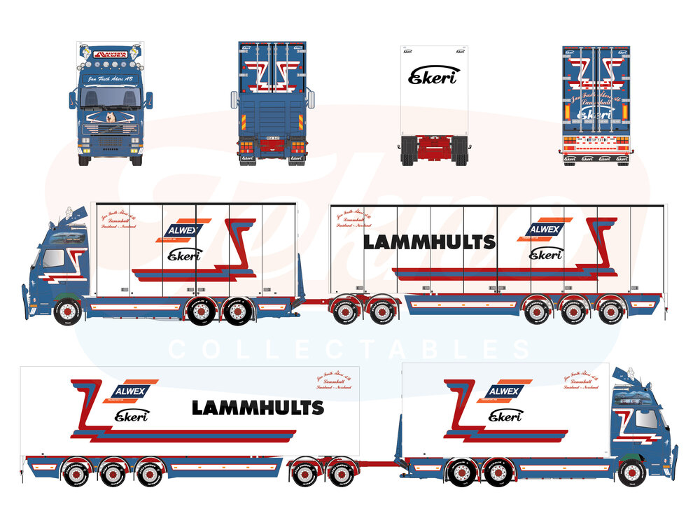 Tekno Tekno Volvo FH01 Globetrotter XL Zweedse 24m combinatie  JAN FASTH