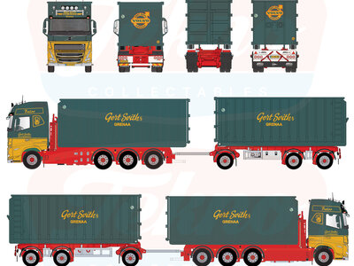 Tekno Tekno Volvo FH05 Globetrotter 8x4 haakarm combi GERT SVITH