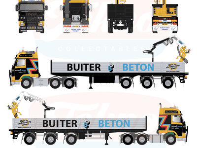 Tekno Tekno Volvo FH 6x2 with 3-axle bricktrailer GERBEN BUITER