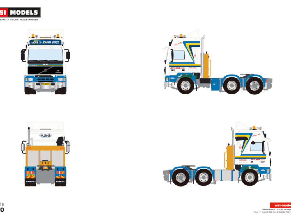 WSI WSI Volvo F16 Globetrotter 6x2 JOH V/D ZAND