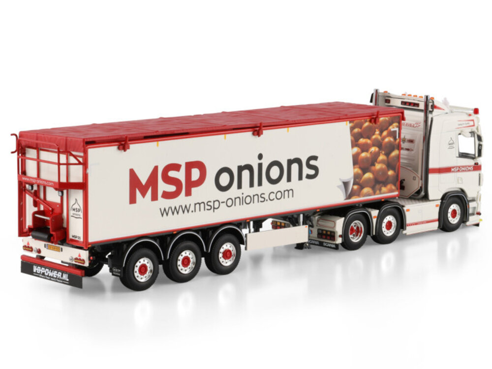 WSI WSI Scania R Normal 6x2 + 3-axle twin steer belt trailer MSP ONIONS