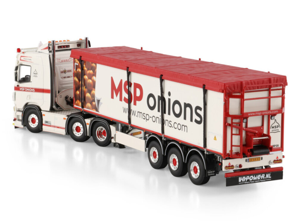 WSI WSI Scania R Normal 6x2 + 3-axle twin steer belt trailer MSP ONIONS