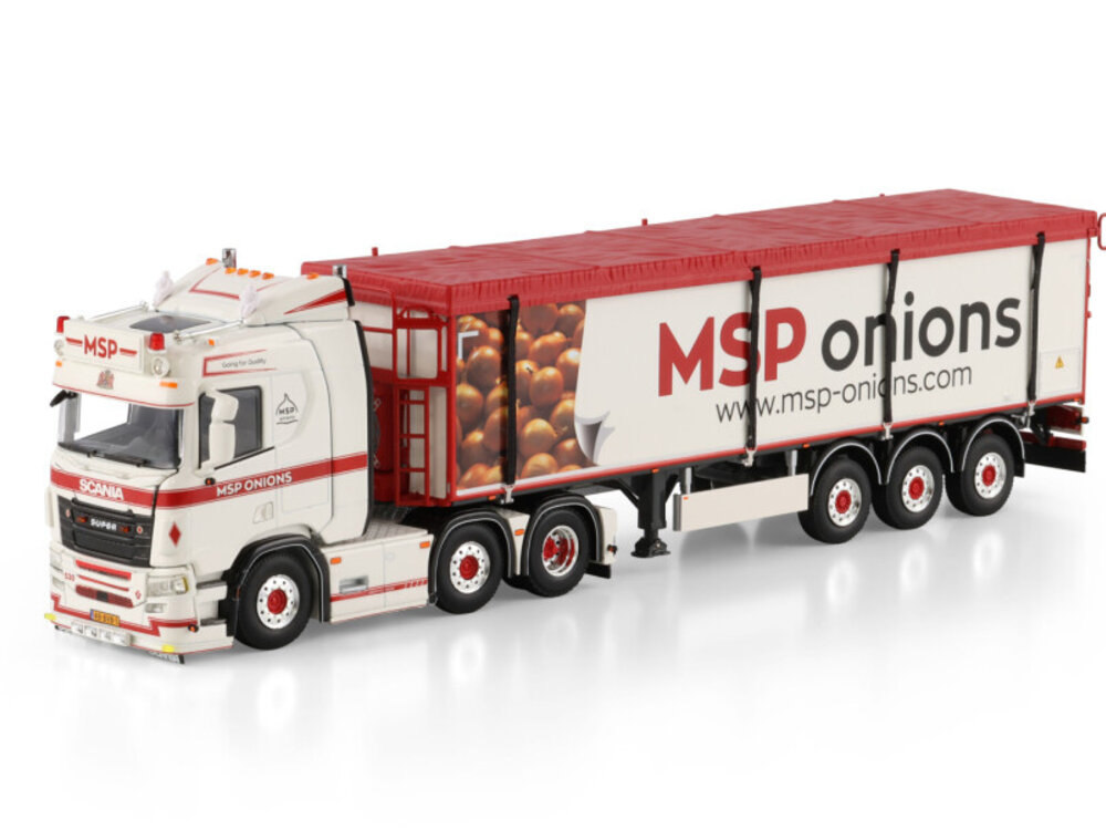 WSI WSI Scania R Normal 6x2 + 3-axle twin steer belt trailer MSP ONIONS
