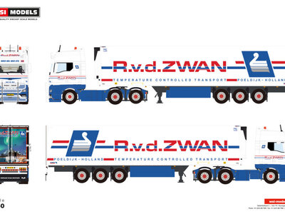 WSI WSI MAN TGX GX 6x2 met 3-assige koeloplegger R. V.D. ZWAN