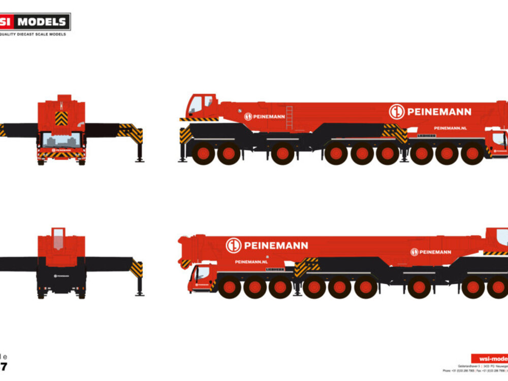 WSI WSI Liebherr LTM 1750-9.1 Mobile crane PEINEMANN 1:87