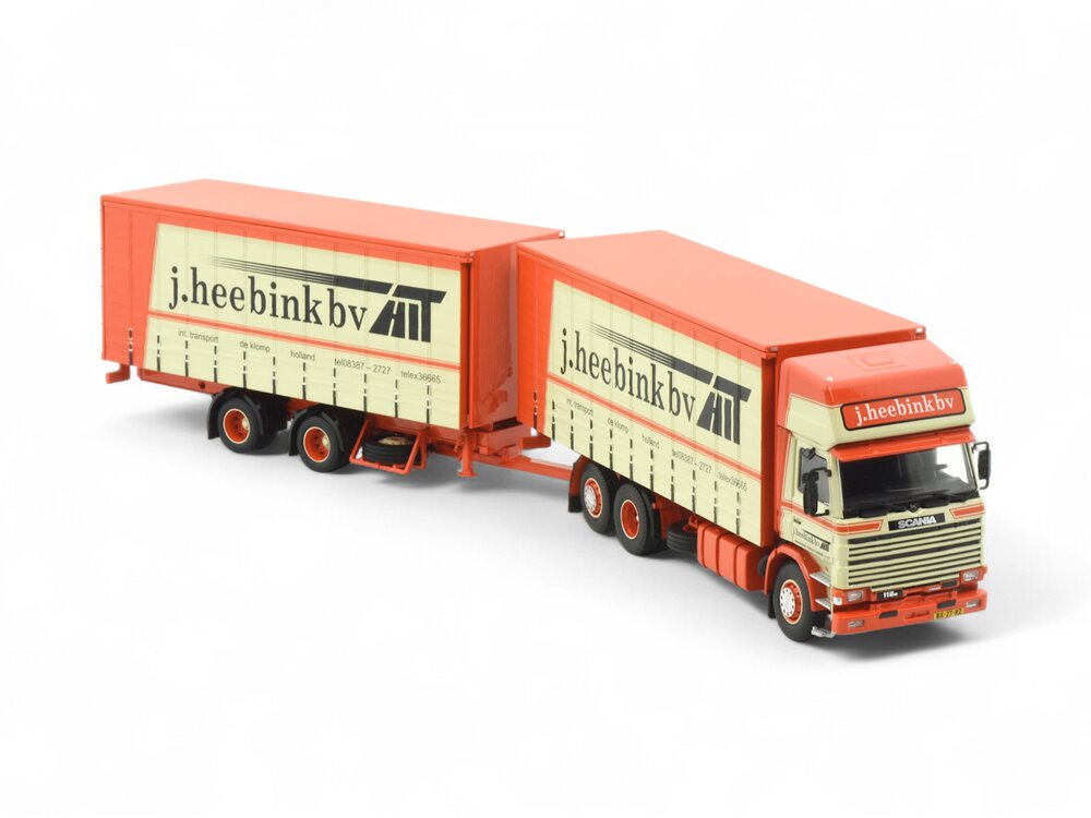 Tekno Tekno Scania 112M Topsleeper Rigid truck with trailer HEEBINK