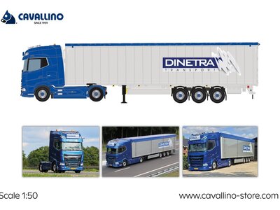 Cavallino Cavallino DAF XG+ 4x2 with 3-axle walkingfloor trailer DINETRA TRANSPORT