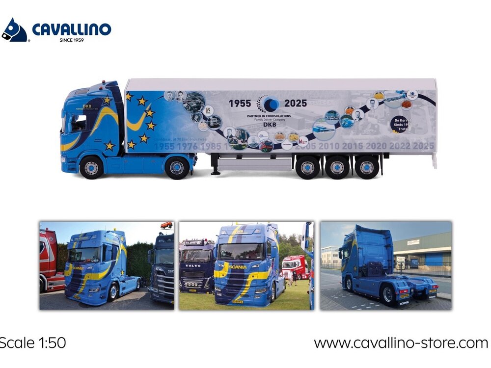 Cavallino Cavallino Scania R Highline  with 3-axle boxtrailer DKB FOODSOLUTIONS