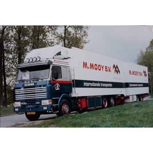 Tekno Tekno Scania 143-450 Riged truck with 2-axle trailer K&B TRANSPORT M. MOOY